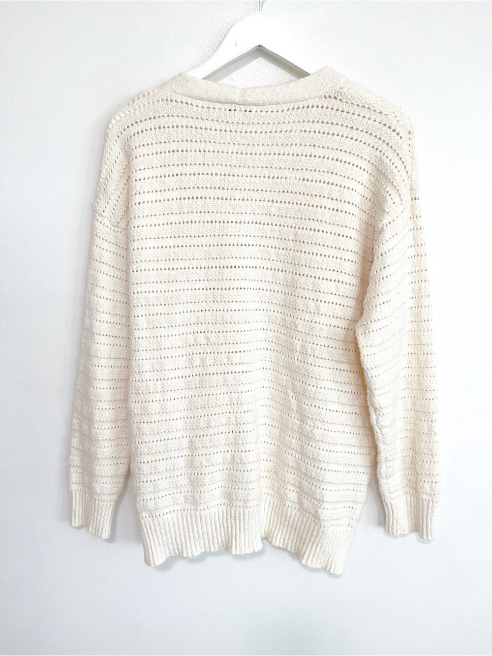BOGO! Z SUPPLY Arcadia Pointelle Knit Cardigan in Oat Milk Cream Size Medium - Picture 5 of 10